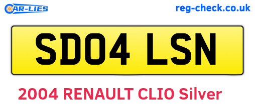 SD04LSN are the vehicle registration plates.
