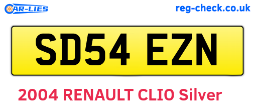 SD54EZN are the vehicle registration plates.