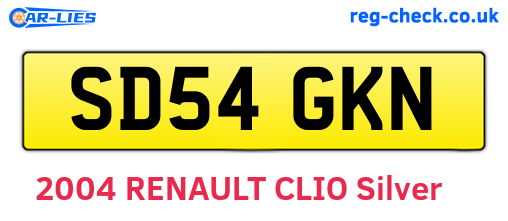 SD54GKN are the vehicle registration plates.