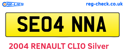 SE04NNA are the vehicle registration plates.