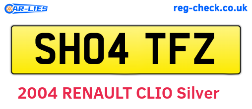 SH04TFZ are the vehicle registration plates.