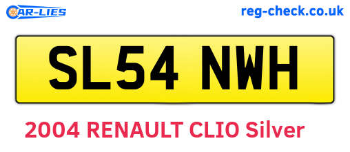 SL54NWH are the vehicle registration plates.