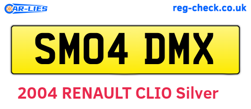 SM04DMX are the vehicle registration plates.