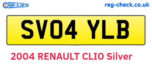 SV04YLB are the vehicle registration plates.