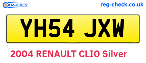 YH54JXW are the vehicle registration plates.