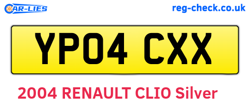 YP04CXX are the vehicle registration plates.