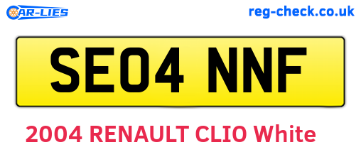 SE04NNF are the vehicle registration plates.