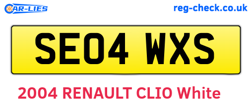 SE04WXS are the vehicle registration plates.