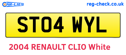 ST04WYL are the vehicle registration plates.