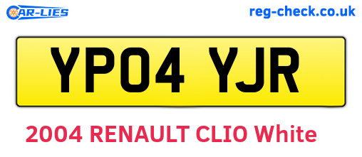 YP04YJR are the vehicle registration plates.