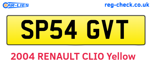 SP54GVT are the vehicle registration plates.