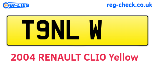 T9NLW are the vehicle registration plates.