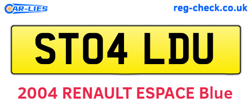 ST04LDU are the vehicle registration plates.