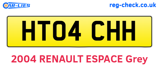 HT04CHH are the vehicle registration plates.