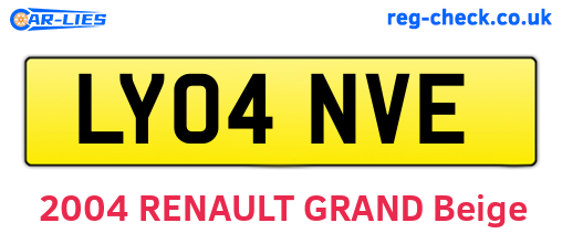LY04NVE are the vehicle registration plates.