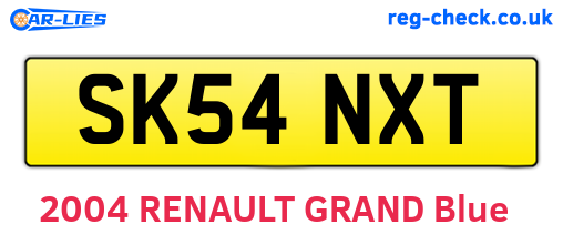 SK54NXT are the vehicle registration plates.