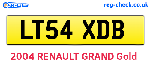 LT54XDB are the vehicle registration plates.
