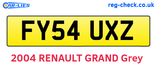 FY54UXZ are the vehicle registration plates.