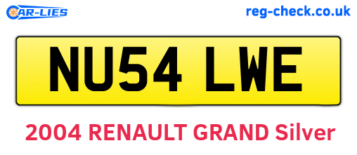 NU54LWE are the vehicle registration plates.