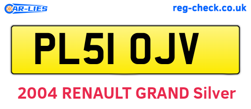 PL51OJV are the vehicle registration plates.