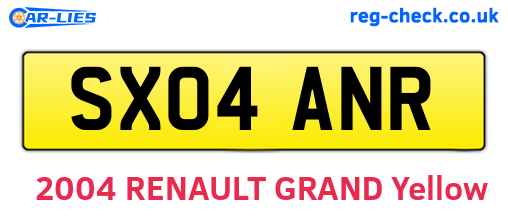 SX04ANR are the vehicle registration plates.