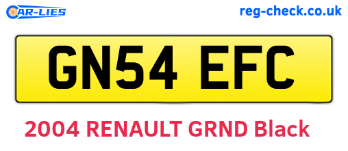 GN54EFC are the vehicle registration plates.