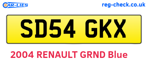 SD54GKX are the vehicle registration plates.