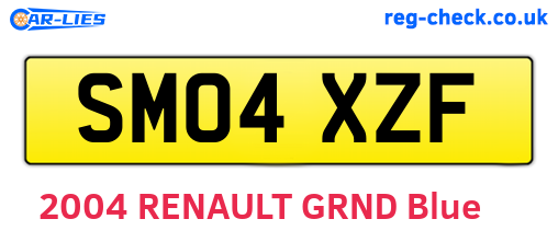 SM04XZF are the vehicle registration plates.