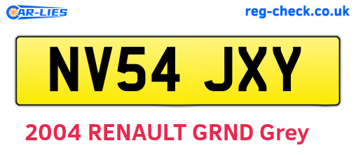 NV54JXY are the vehicle registration plates.