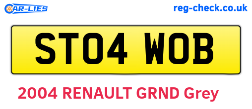 ST04WOB are the vehicle registration plates.