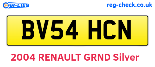 BV54HCN are the vehicle registration plates.