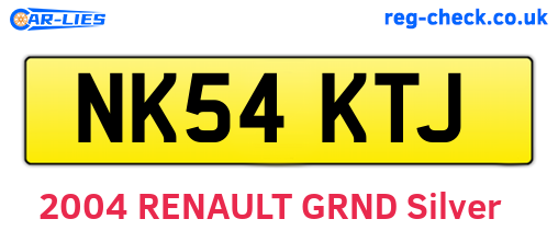 NK54KTJ are the vehicle registration plates.