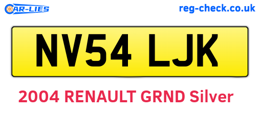 NV54LJK are the vehicle registration plates.