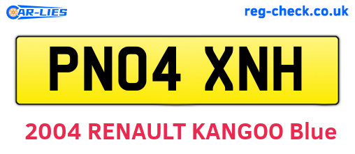 PN04XNH are the vehicle registration plates.