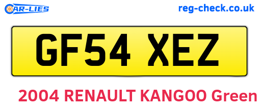 GF54XEZ are the vehicle registration plates.