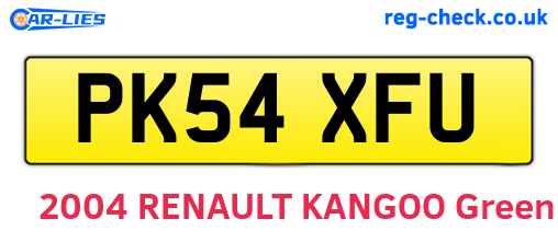 PK54XFU are the vehicle registration plates.
