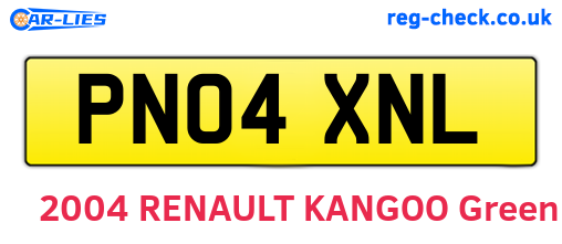 PN04XNL are the vehicle registration plates.