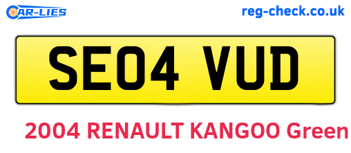 SE04VUD are the vehicle registration plates.