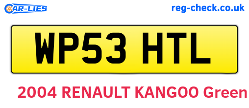 WP53HTL are the vehicle registration plates.