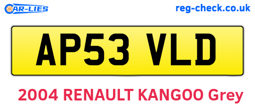 AP53VLD are the vehicle registration plates.