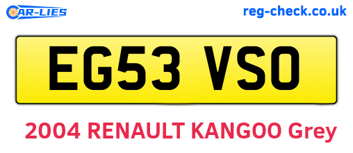EG53VSO are the vehicle registration plates.