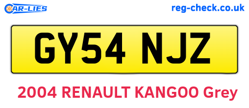 GY54NJZ are the vehicle registration plates.