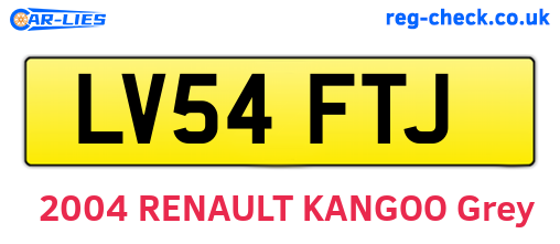 LV54FTJ are the vehicle registration plates.