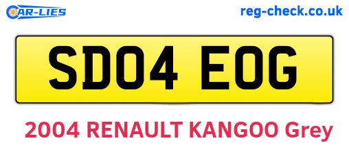 SD04EOG are the vehicle registration plates.