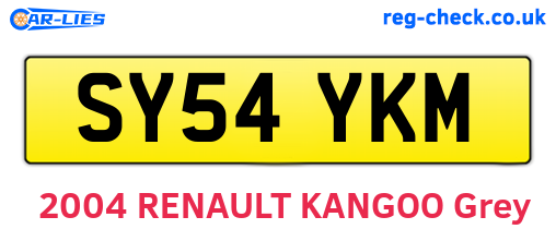 SY54YKM are the vehicle registration plates.