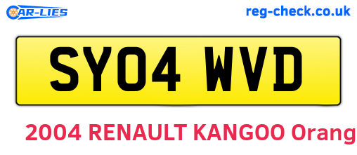 SY04WVD are the vehicle registration plates.