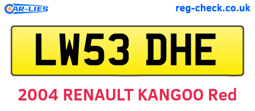LW53DHE are the vehicle registration plates.