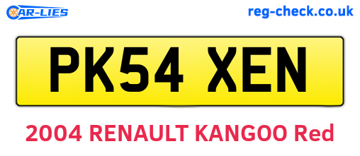 PK54XEN are the vehicle registration plates.