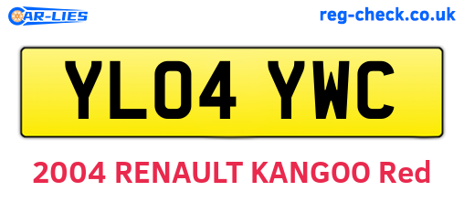 YL04YWC are the vehicle registration plates.