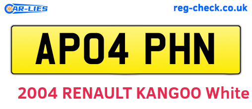 AP04PHN are the vehicle registration plates.